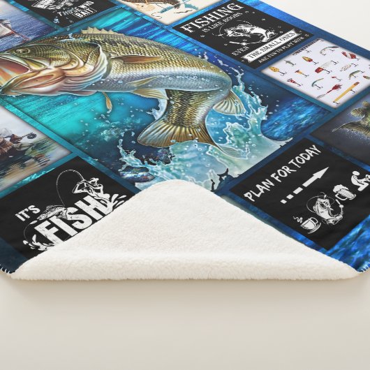 Personaliseer Funny Fisherman's Geviste Lover Gift Sherpa Deken (3/4)