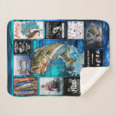 Personaliseer Funny Fisherman's Geviste Lover Gift Sherpa Deken (Voorkant (horizontaal))