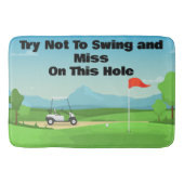Personaliseer Funny Golf Badkamer Badmat (Voorkant)
