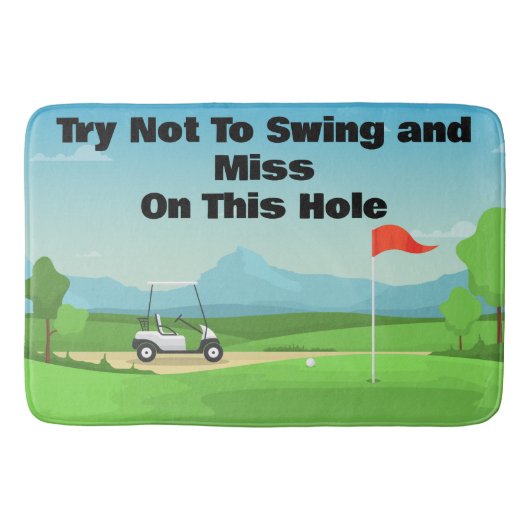 Personaliseer Funny Golf Badkamer Badmat (Voorkant)