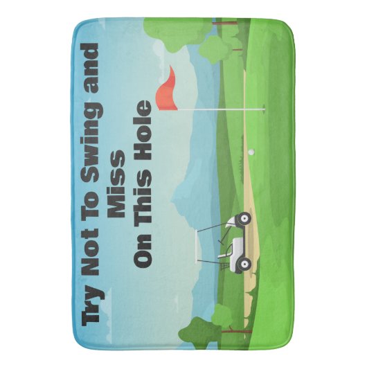 Personaliseer Funny Golf Badkamer Badmat (Voorkant Verticaal)