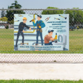 Personaliseer Funny Handyman Business Adverteren Spandoek (Insitu)