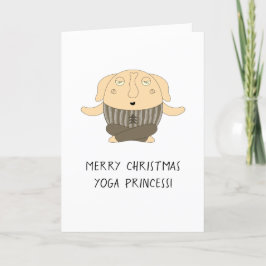 Personaliseer Funny Yogi Buddha Elephant Kerstmis Feestdagen Kaart
