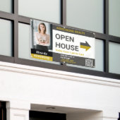 Personaliseer Gedetailleerde Open Huis Makelaar He Spandoek (Buitenkant Gebouw)