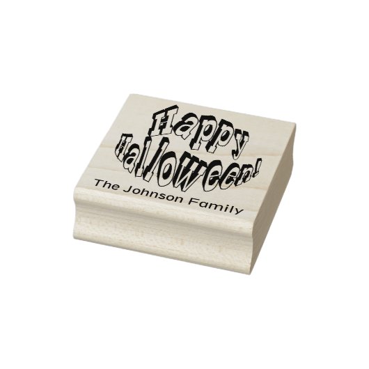 Personaliseer - Gelukkig Halloween Rubberstempel (Stempel)