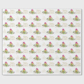 Personaliseer Gelukkig Pasen Cadeaupapier (Vlak)