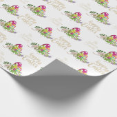 Personaliseer Gelukkig Pasen Cadeaupapier (Hoek)