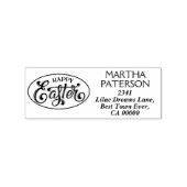 Personaliseer gelukkig Pasen symbool. Rubberstempel (Gestempeld)