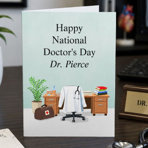 Personaliseer Gelukkige Dokterdag Dokterspraktijk Kaart