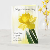 Personaliseer: Gelukkige Pic van de Gele narcis Kaart (Gele Bloem)