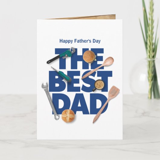 Personaliseer Gelukkige Vaderdag | De Beste Papa Kaart (Voorkant)