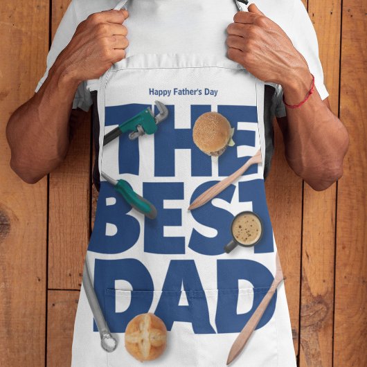Personaliseer Gelukkige Vaderdag | De Beste Papa Schort