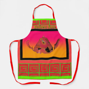 Personaliseer Geo Bamboo Maze Theepot Chef Cateraa Schort