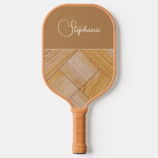 Personaliseer Geometric Pattern Brown Tan Gold Pickleball Paddle (Voorkant)