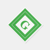 Personaliseer: Geometrisch minimalistisch groen In Servetten (Hoek)