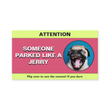 Personaliseer geparkeerd als een jerry, grappige p