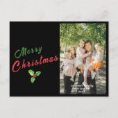 Personaliseer Gepersonaliseerde Familiefoto Kerstm Feestdagenkaart (Voorkant)