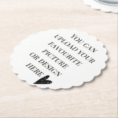 Personaliseer geschulpte ronde kartonnen onderzetters (Gekanteld)