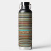 Personaliseer Gestreept Waterfles (Voorkant)