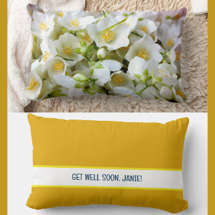 Personaliseer Get Well Soon Collega Jasmine Bloeme Kussen