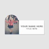 Personaliseer gevormde badge naamtag met foto (Voorkant)
