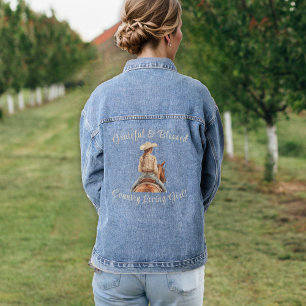 Personaliseer Gezegend Land Liefdevol Meisje Jean Denim Jacket