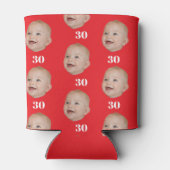 Personaliseer gezicht 20e 30e 40e 50e verjaardag b blikjeskoeler (Achterkant)