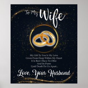 Personaliseer Gift voor vrouw van Husband liefdadi Poster