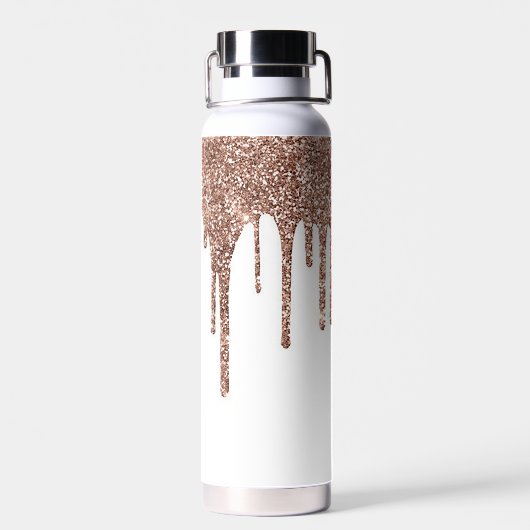 Personaliseer Glitter Drip Waterfles (Achterkant)
