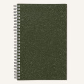 Personaliseer Glitter Mosgroene Schetsboek Notitieboek (Voorkant)