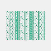 Personaliseer Golden Guide Dog Tale Patroon Groen Fleece Deken (Voorkant (Horizontaal))