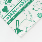 Personaliseer Golden Guide Dog Tale Patroon Groen Fleece Deken (Hoek)