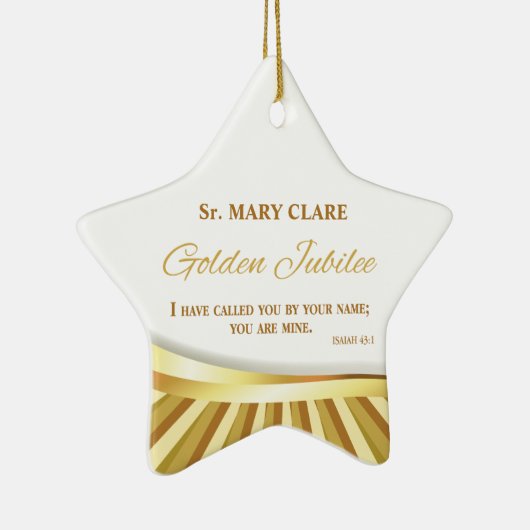 Personaliseer Golden Jubilee of Religious Life Keramisch Ornament (Rechts)