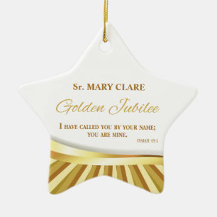Personaliseer Golden Jubilee of Religious Life Keramisch Ornament
