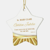 Personaliseer Golden Jubilee of Religious Life Keramisch Ornament (Links)