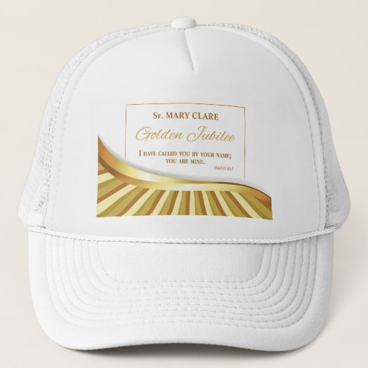 Personaliseer Golden Jubilee of Religious Life Trucker Pet (Voorkant)