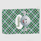 Personaliseer Golf Emoji  Golfhanddoek (Horizontaal)