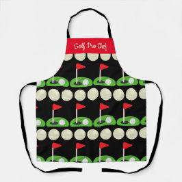 Personaliseer Golf Pro Chef All-Over Print Schort