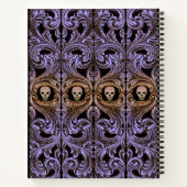 Personaliseer Gothic Paars sierboek & Skull Spellb Notitieboek (Achterkant)