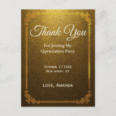 Personaliseer Goud Bedankt voor uw deelname aan mi Briefkaart (Voorkant)