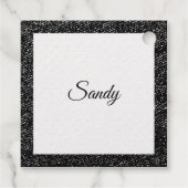 Personaliseer Goud Glitter Frame Afbeelding Je Naa Bedankjes Labels (Achterkant)