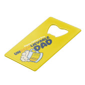 Personaliseer Grappige Ongelooflijke Pap Creditkaart Flessenopener (Voorkant Gekanteld)