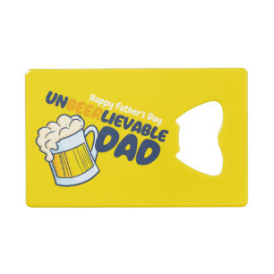 Personaliseer Grappige Ongelooflijke Pap Creditkaart Flessenopener