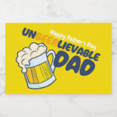 Personaliseer Grappige Ongelooflijke Pap Likeurfles Etiket (Enkel label)