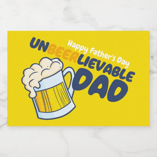 Personaliseer Grappige Ongelooflijke Pap Likeurfles Etiket (Enkel label)