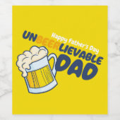 Personaliseer Grappige Ongelooflijke Pap Wijn Etiket (Enkel label)