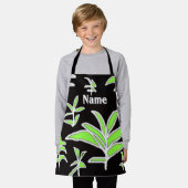 Personaliseer Green Leaf Kinder Schort (Gedragen)