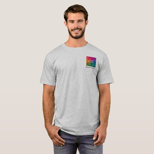 Personaliseer Grijs de Sjabloon van de Naam van de T-shirt (Voorkant volledig)