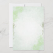 Personaliseer groen blad beste bruiloft Uitnodigin Kaart (Achterkant)