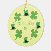 Personaliseer Groen pet, klaver voor St.Patrick's  Keramisch Ornament (Links)
